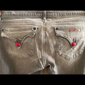 Grey Hudson skinny leg jeans